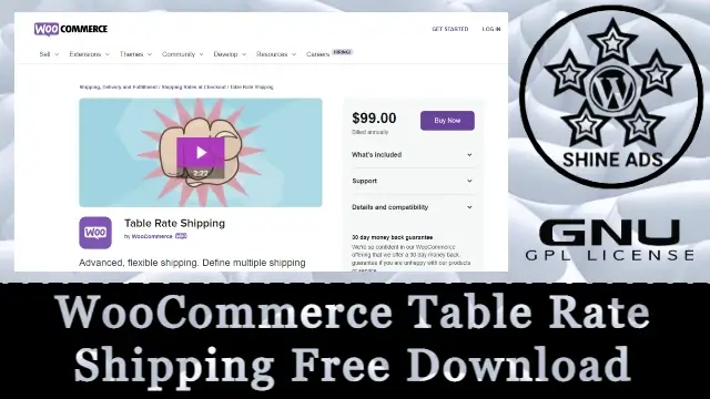 WooCommerce Table Rate Shipping Free Download v3.6.4
