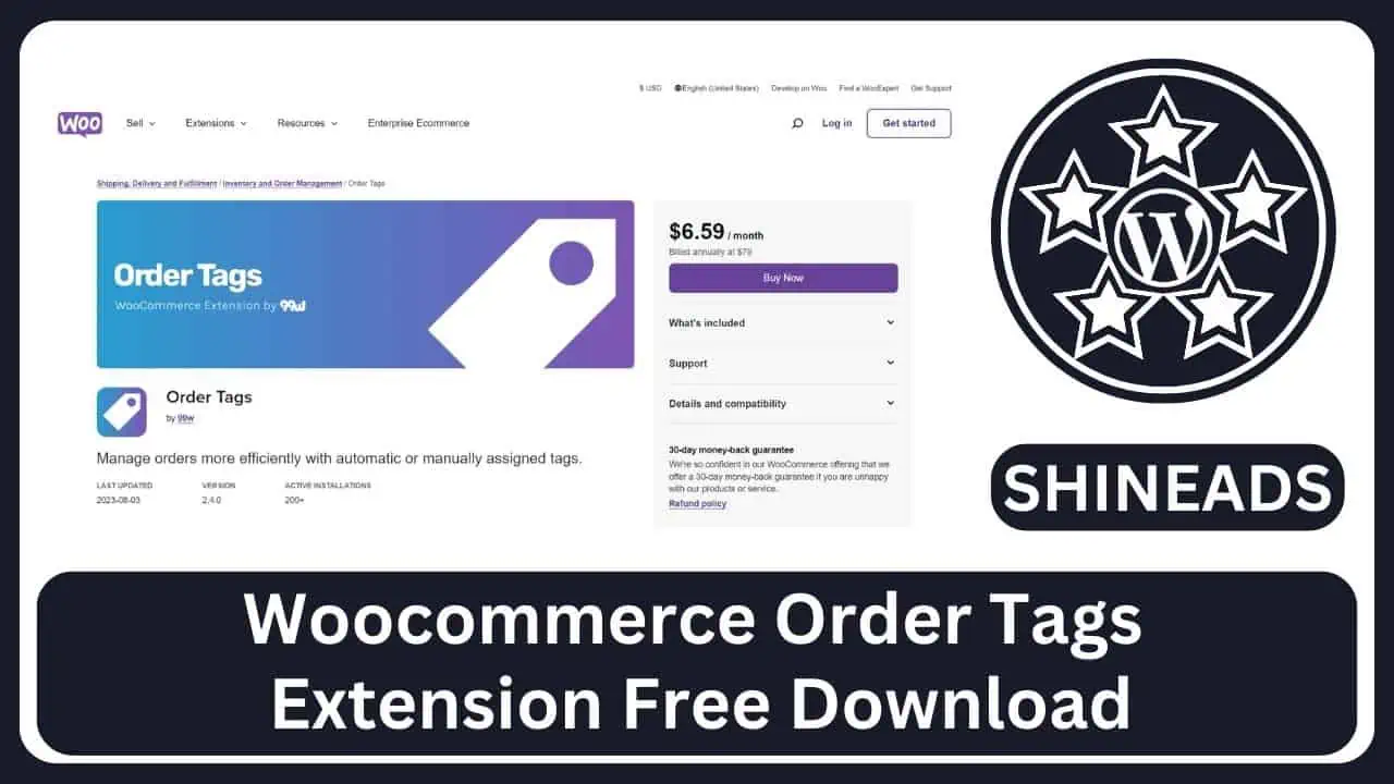 Woocommerce Order Tags Extension Free Download v4.1.0