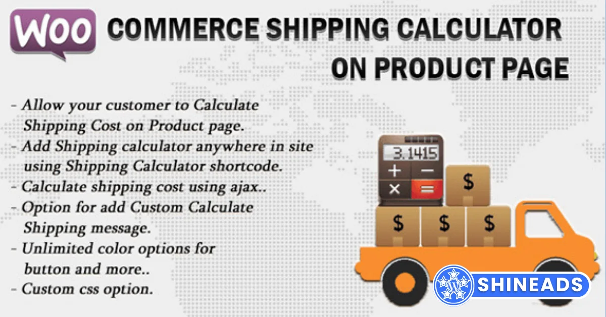 Woocommerce Shipping Calculator On Product Page Free Download v3.7