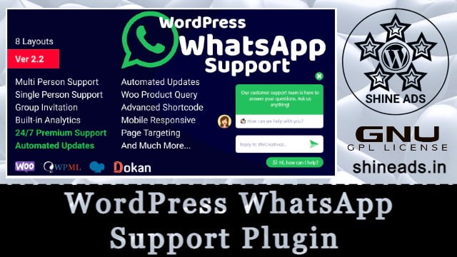 WordPress WhatsApp Support Free Download v2.5.3