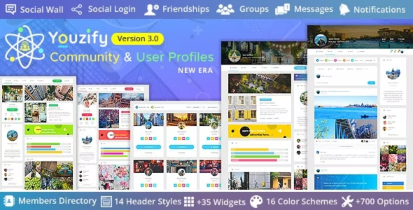 Youzify WP User Profile Plugin Free Download v3.6.1