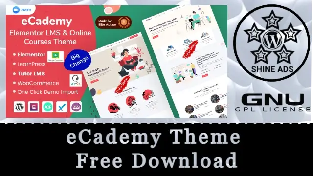 eCademy Theme Free Download v7.4