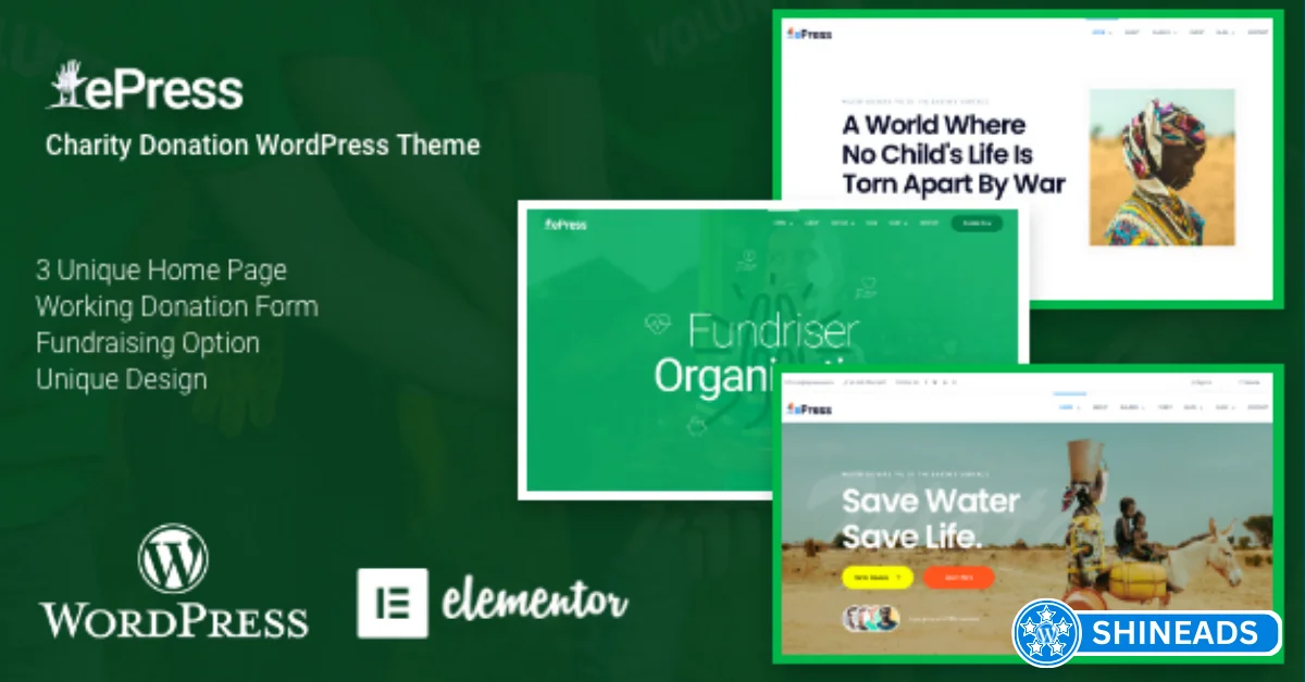 ePress Theme – Nonprofit Charity WordPress Theme Free Download v5.0.0