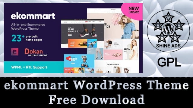 ekommart WordPress Theme Free Download v4.1.6