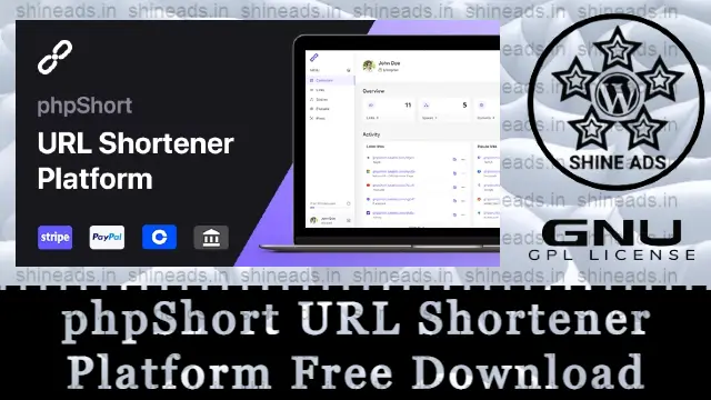 phpShort URL Shortener Platform Free Download v4.8.0