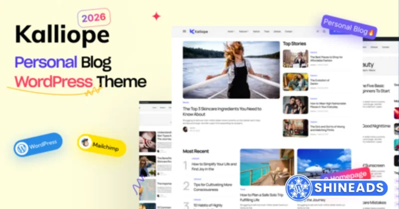 Kalliope – Modern Blog WordPress Theme Free Download v2.9