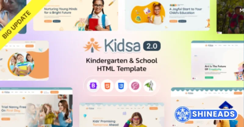 Kidsa – Kindergarten & School HTML5 Template Free Download v1.0