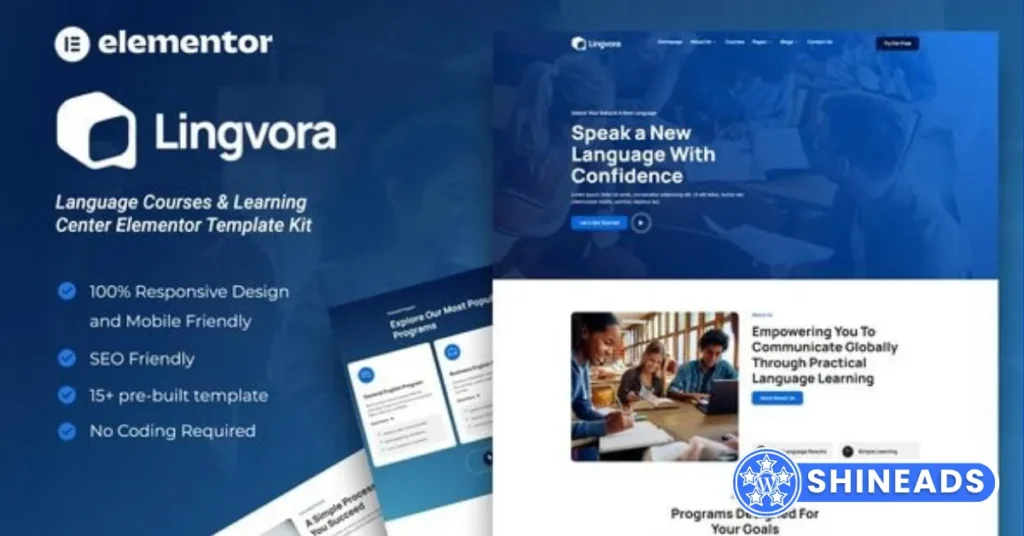 Lingvora - Language Courses & Learning Center Elementor Template Kit