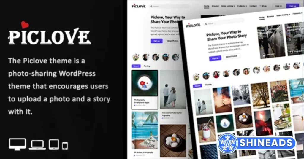 Piclove - Blog & Photos Download WordPress Theme
