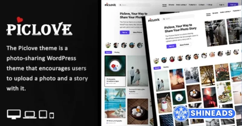 Piclove – Blog & Photos Download WordPress Theme Free Download v2.0