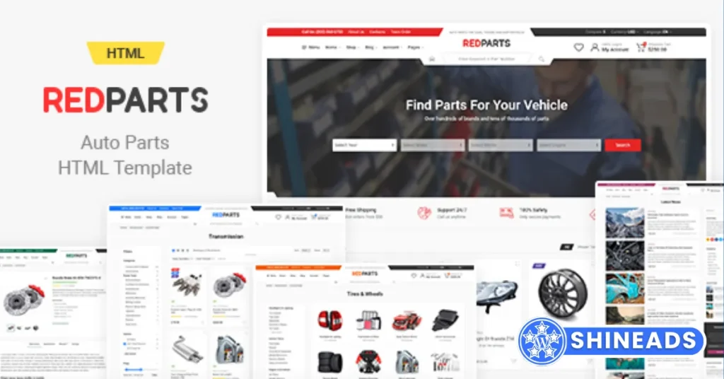RedParts Theme – Auto Parts WordPress Theme