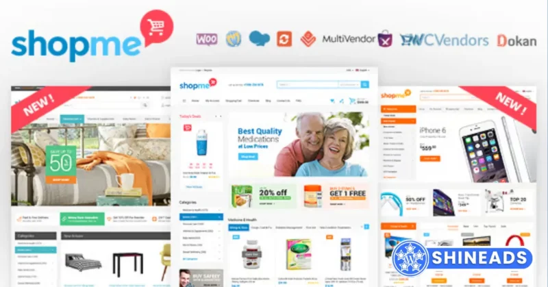 ShopMe – Multi Vendor Woocommerce WordPress Theme Free Download v1.6.6.1