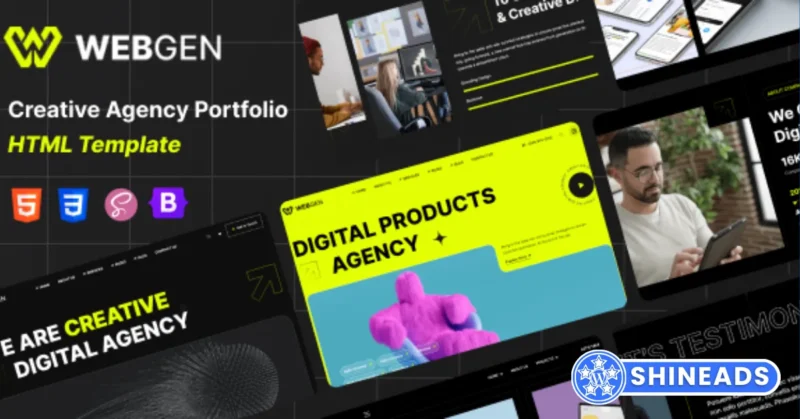Webgen – Creative Agency & Portfolio HTML Template Free Download v1.0